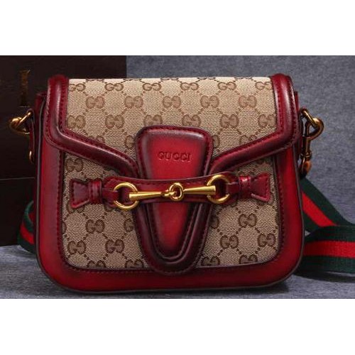Gucci Lady Web Original GG Sac à bandoulière en toile 383848 Rouge