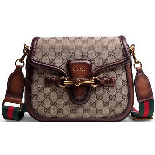 Gucci Lady Web Original GG Canvas Sacs à bandoulière 383848 Marron
