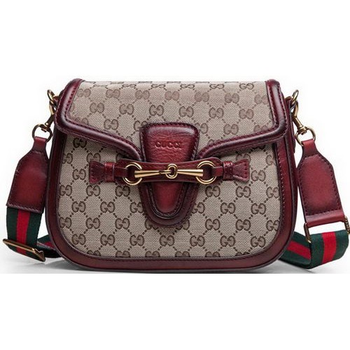 Gucci Lady Web Original GG Canvas Sacs à bandoulière 383848 Bordeaux