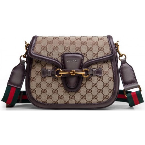 Gucci Lady Web Original GG Sacs à bandoulière en toile 383848 Marron foncé