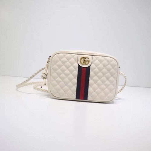 Gucci Petit sac à bandoulière en cuir laminé 51060 blanc