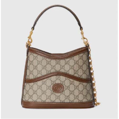 Gucci Grand sac à bandoulière avec Interlocking G 696011 marron