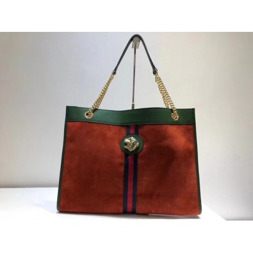 Gucci Grand fourre-tout à tête de tigre 537219 rouge