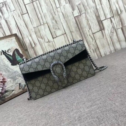 Gucci Moyen Dionysus GG Sac à bandoulière en toile 499623 noir
