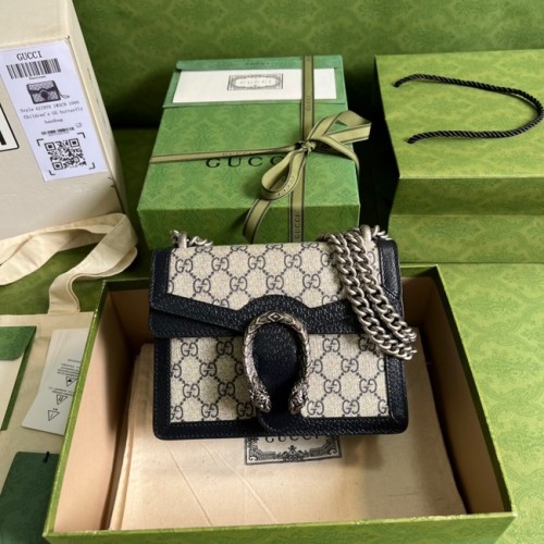 Gucci Mini Dionysus GG Sac à bandoulière en toile 421970 bleu