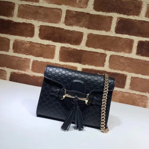 Gucci Mini sac en cuir 449636 noir