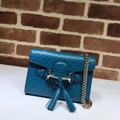 Gucci Mini sac en cuir 449636 bleu