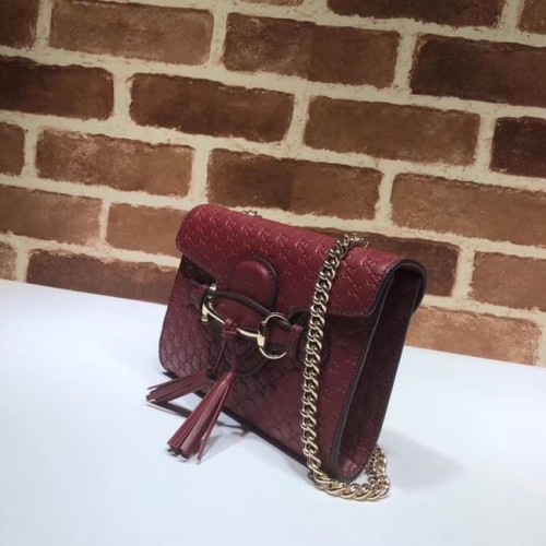 Gucci Mini sac en cuir 449636 rouge