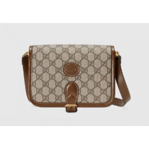 Gucci Mini sac à bandoulière avec Interlocking G 671620 Marron
