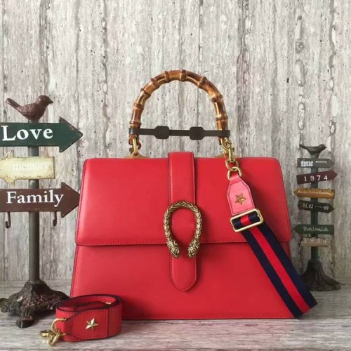 Gucci Now Bamboo Shopper Bag 421999A Rouge