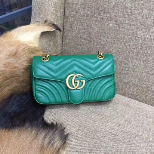 Gucci Now GG Marmont Matelasse Sac à bandoulière 443496 Vert