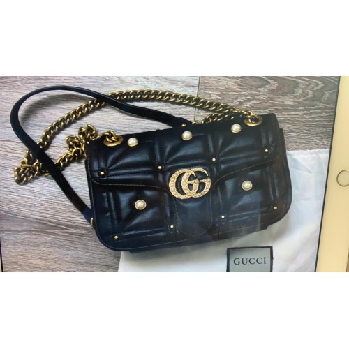 Gucci Now Marmont Mmatelasse Sac à bandoulière 443497 Noir