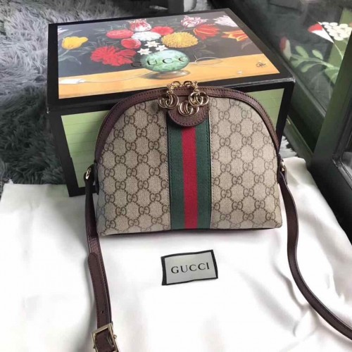 Gucci Ophidia Sac à bandoulière en toile 499621 Marron