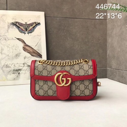 Gucci Ophidia GG Supreme petit sac à bandoulière 446744 rouge