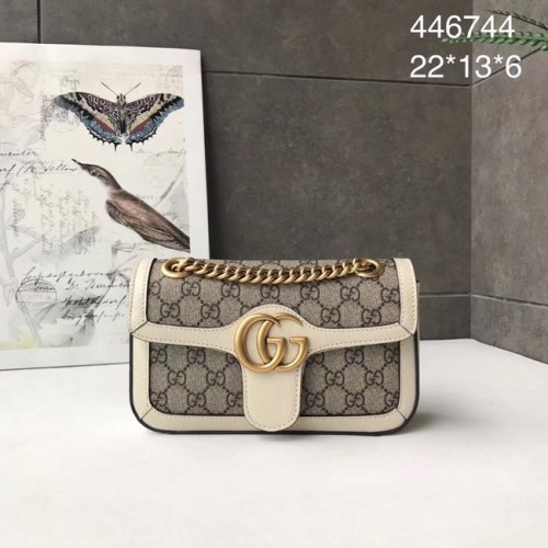 Gucci Ophidia GG Supreme petit sac à bandoulière 446744 blanc