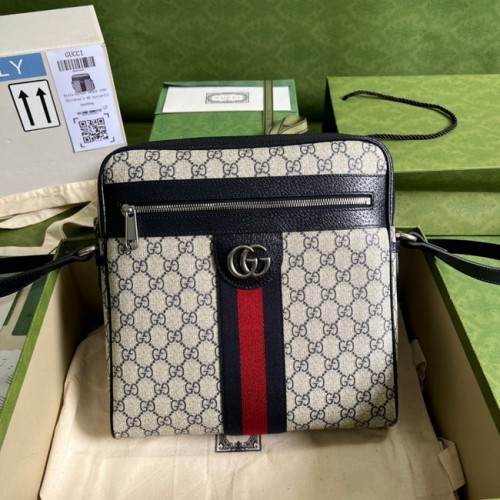 Gucci Ophidia GG sac messager moyen 547934 bleu