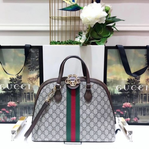 Gucci Ophidia GG sac à poignée supérieure moyen 524533 marron