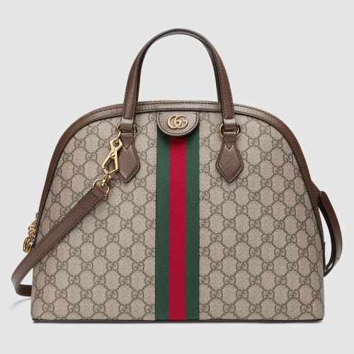 Gucci Ophidia GG sac à poignée supérieure moyen 524533 marron