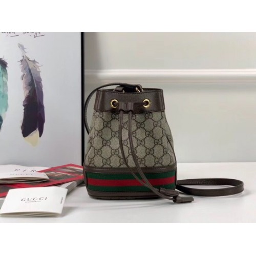 Gucci Ophidia GG mini sac seau 550620 Marron