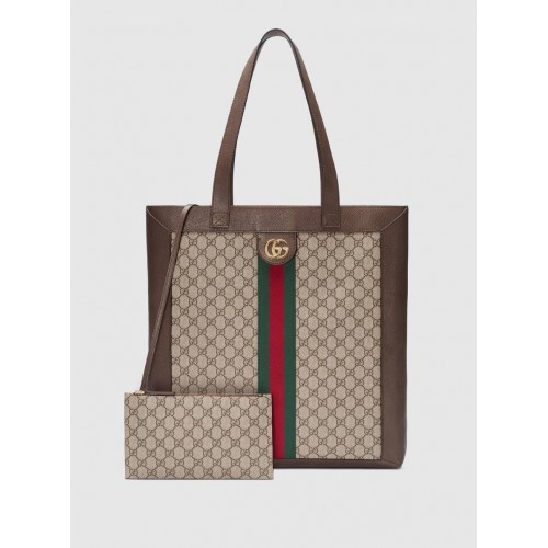 Gucci Ophidia Soft GG Supreme Grand sac fourre-tout GG5689 Marron