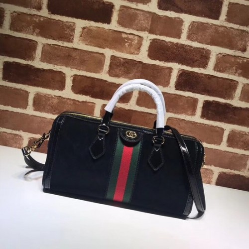 Gucci Ophidia sac à main moyen 524532 Daim noir