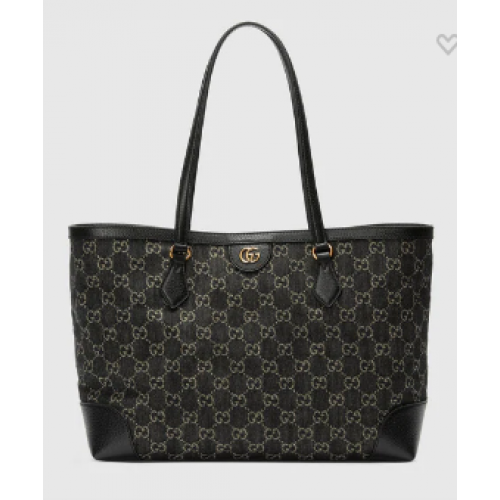 Gucci Ophidia cabas moyen avec bande Web 631685 Noir