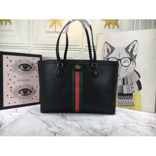 Gucci Ophidia série moyen GG Tote Bag 631685 Noir