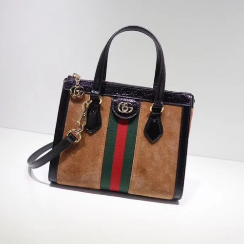 Gucci Ophidia petit sac cabas GG 547551 daim marron