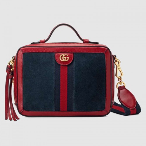 Gucci Ophidia petit sac à bandoulière 550622 Daim bleu
