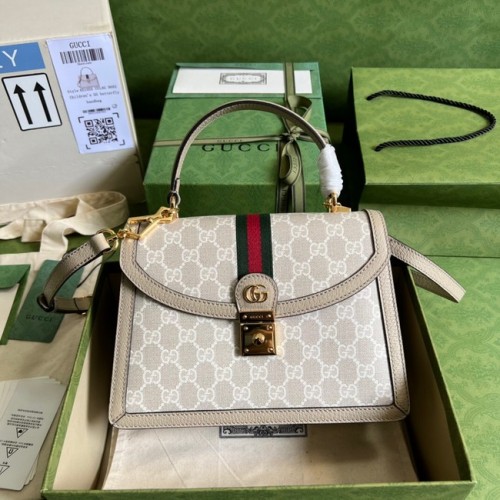 Gucci Ophidia petit sac à main avec bande Web 651055 Beige