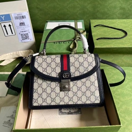Gucci Ophidia petit sac à main avec Web 651055 bleu