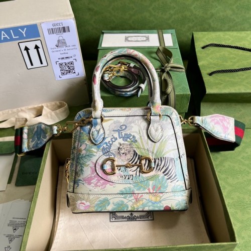 Petit sac à main Gucci Ophidia avec tigre Web 677212