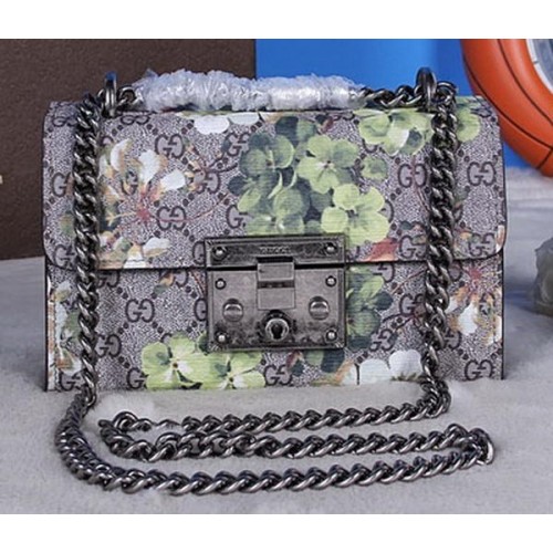 Gucci Padlock Blooms Sac à bandoulière 409487 Noir