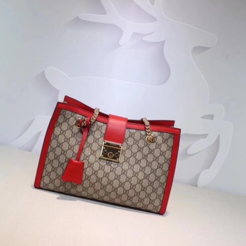 Gucci Padlock GG Supreme Canvas Sac à bandoulière 479197 Rouge