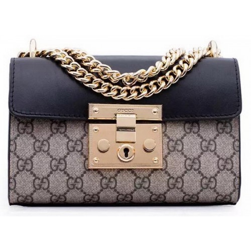 Gucci Padlock GG Supreme Sacs à bandoulière 409487 Noir