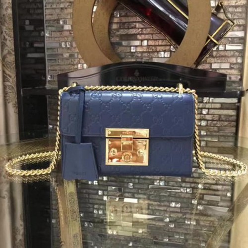 Gucci Cadenas Gucci Signature Mini Sac à bandoulière 409487 Royal
