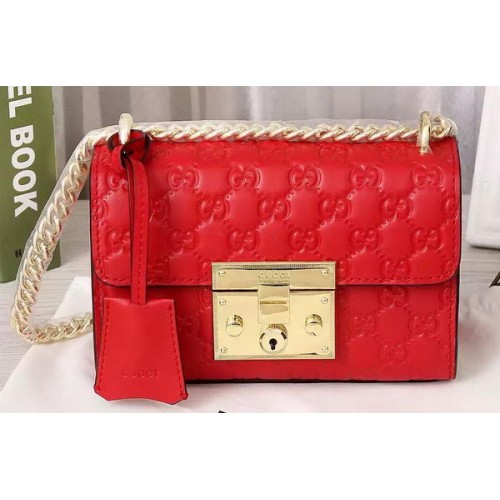 Gucci Cadenas Gucci Signature Sac à bandoulière 409487 Rouge