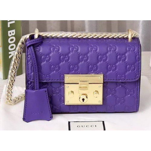 Gucci Cadenas Gucci Signature Sac à bandoulière 409487 Violet