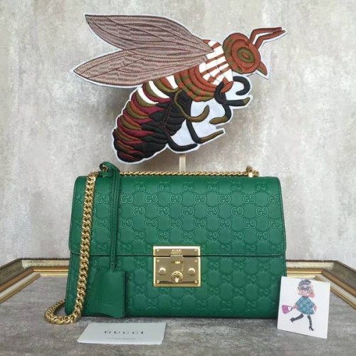 Gucci Padlock Series Gucci Signature Sac à bandoulière 409486 Vert