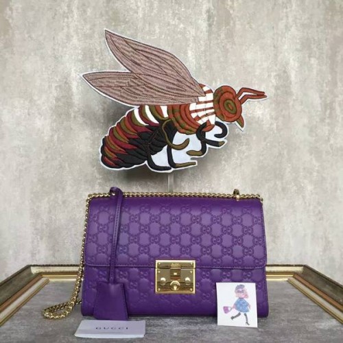 Gucci Padlock Series Gucci Signature Sac à bandoulière 409486 Violet