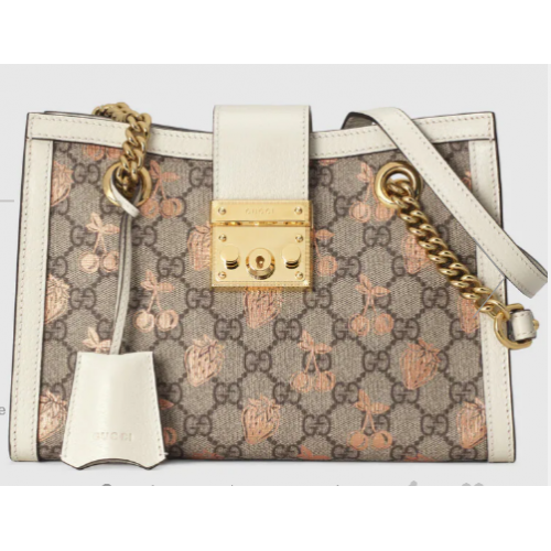 Gucci Padlock petit sac fourre-tout à baies 498156 Blanc