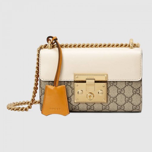 Gucci Padlock petit sac à bandoulière 409487 Blanc