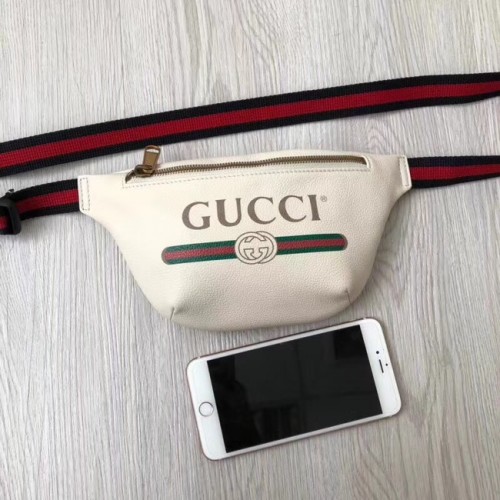 Gucci Print petit sac ceinture 527792 blanc