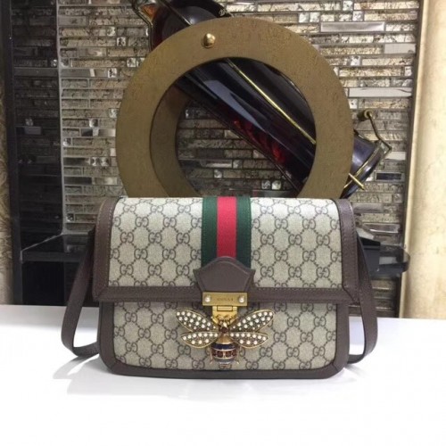 Gucci Queen Margaret GG Supreme sac à bandoulière moyen 524356 marron