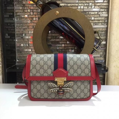 Gucci Queen Margaret GG Supreme sac à bandoulière moyen 524356 rouge