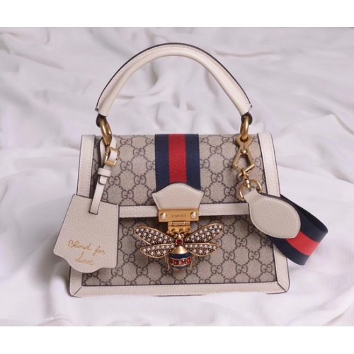 Gucci Queen Margaret GG petit sac à poignée supérieure 476541 blanc