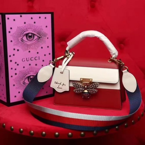 Gucci Queen Margaret Sac à main en cuir 476541 Rouge