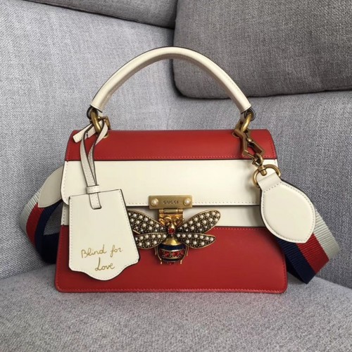 Gucci Queen Margaret petit sac à main 476541 rouge et blanc