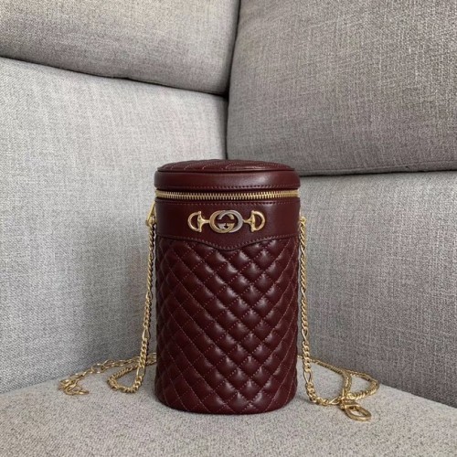 Gucci Sac ceinture en cuir matelassé 572298 Bordeaux