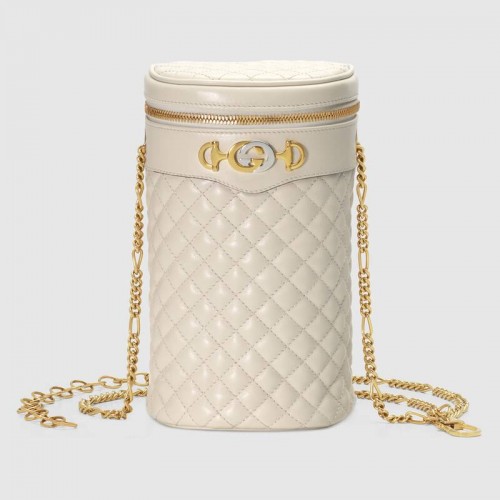 Gucci Sac ceinture en cuir matelassé 572298 Blanc